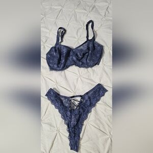 Victoria's Secret Push Up Without Padding Unlined Bra and Matching Panty Set